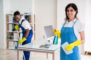 How do professionals clean a house?